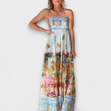 Zora - Pestrofarebné maxi šaty Aracati