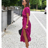 Ružena - Elegantné šaty s výstrihom do V a modelujúcim strihom
